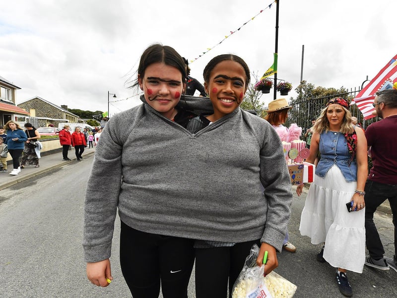 Participants pictured in the Clonmany Festival Parade on Sunday afternoon. Photo: George Sweeney
