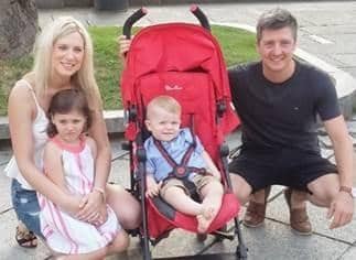 Nicola Robinson with her husband Alan and their two children. Nicola passed away due to a brain tumour and Alan has been fundraising tirelessly in her honour ever since.