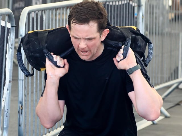Pushing yourselves to the limits at the Ebrington Hyrox held in Ebrington Square on Saturday. (Photo - Tom Heaney, nwpresspics)