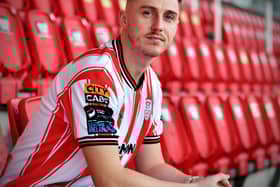 Gavin Whyte takes in his new surroundings at Brandywell.