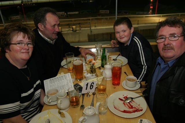 Late night at the Lifford races with friends and family.