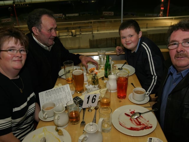 Late night at the Lifford races with friends and family.
