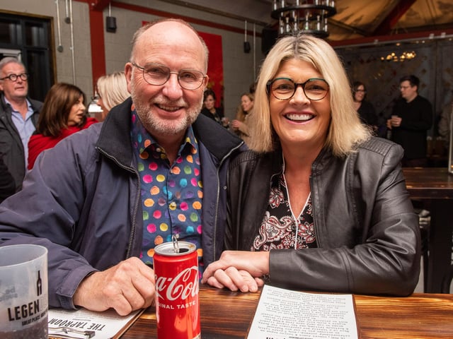 Harold and Karen Moore pictured at the opening of The Taproom at the Walled City Brewery. Picture Martin McKeown. 21.10.22