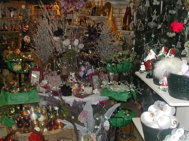 Festive stock in Hughes' Newsagents in 2004.