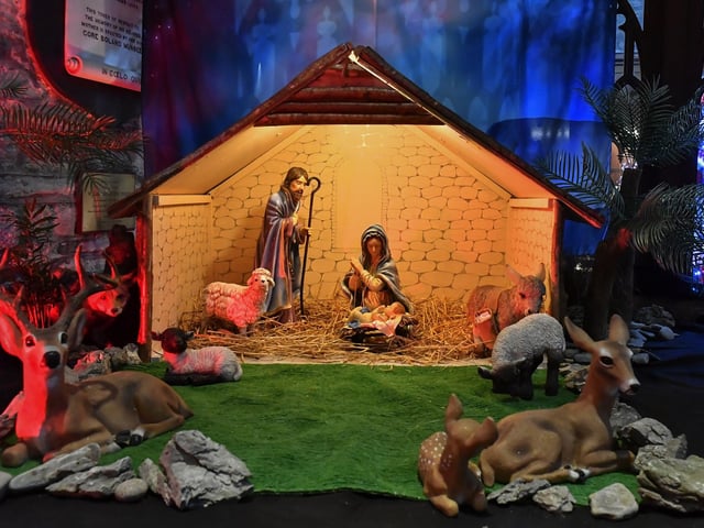 Nativity scene on display in St Columbs Cathedral as part of the annual Christmas Festival. Photo: George Sweeney