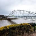 The new foot and cycle bridge at Pennyburn. Picture Martin McKeown. 29.04.24