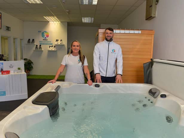 Michael McDaid proprietor of Pro Recovery in Rosemount Avenue pictured with his sister Fiona. Photo: George Sweeney. DER2249GS – 25