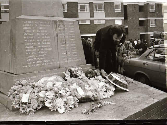 Bloody Sunday commemorative ceremonies and march back in January 1976.