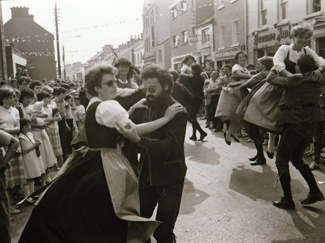 Scenes from festivals in Clonmany, Letterkenny and Derry back in August 1984.