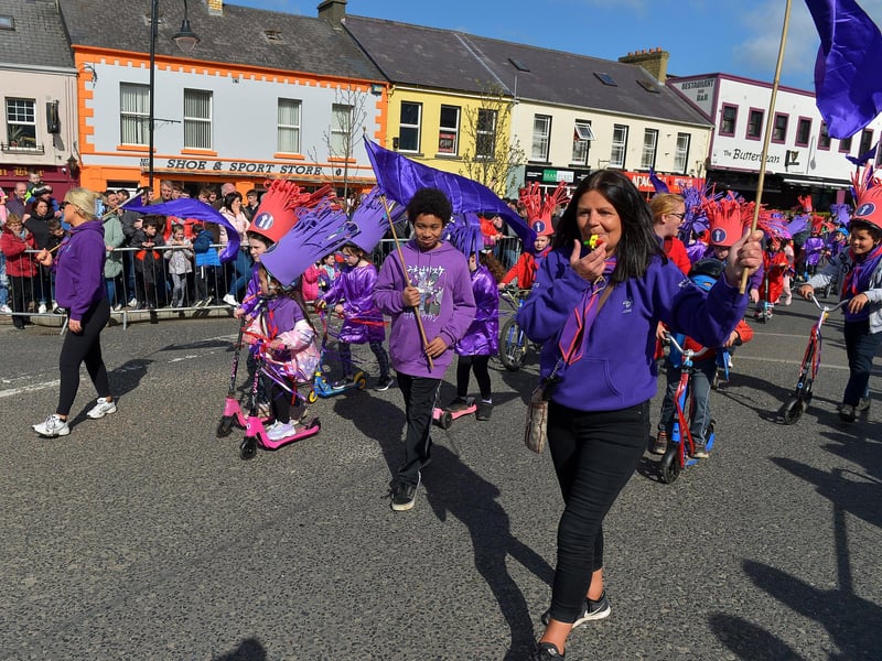 Participants at the Easter Monday parade in Carndonagh. Photo: George Sweeney. DER2315GS – 60