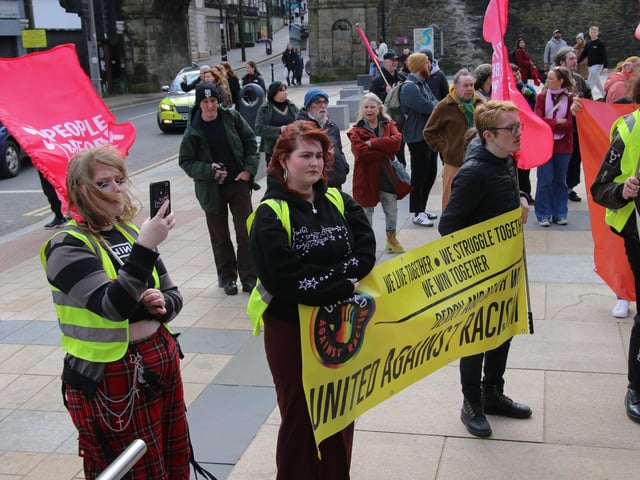 International Women’s Day march at Guidhall Square. (Photo - Deirdre Heaney, nwpresspics)