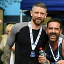 Rory Patterson and Mickey Doherty took part in the Liam Ball Triathlon on Sunday morning.  Photo: George Sweeney
