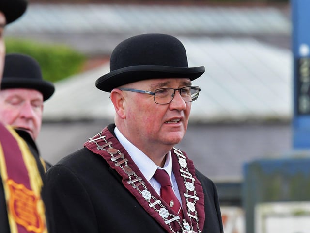 William Walker was installed as the Apprentice Boys of Derry new governor during the Shutting of the Gates 336th commemoration held in the city on Saturday. Photo: George Sweeney