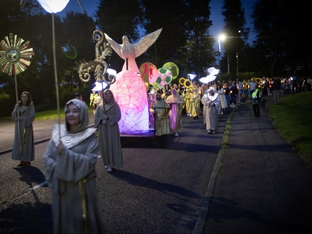 The colourful Solas procession makes its way down the Folly on Friday night. (Photos: Jim McCafferty Photography) : .