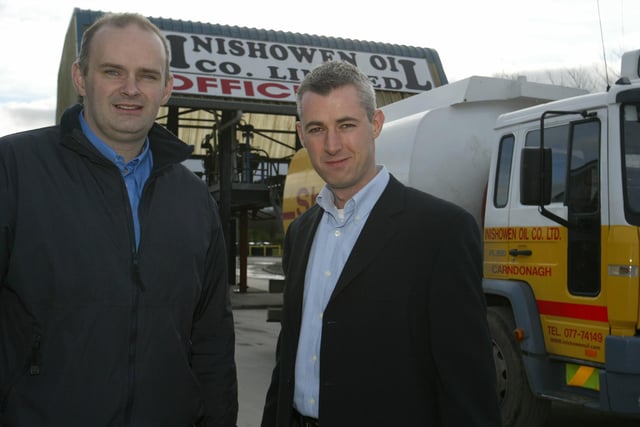 Conor and Mark Kelly of inishowen Oil.  (2401JB70) 