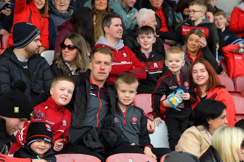 Fans in Celtic Park for Derry’s game against Roscommon. Photo: George Sweeney