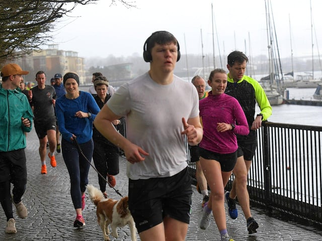 The rain and cold didn’t deter runners from participating in the weekly Derry City Parkrun on Saturday morning last. Photo: George Sweeney