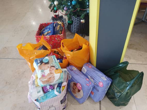 Donations for the Foodbank.
