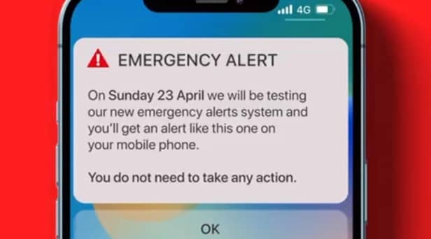 An emergency alert will be sent across UK on 23 April. Picture: Cabinet Office