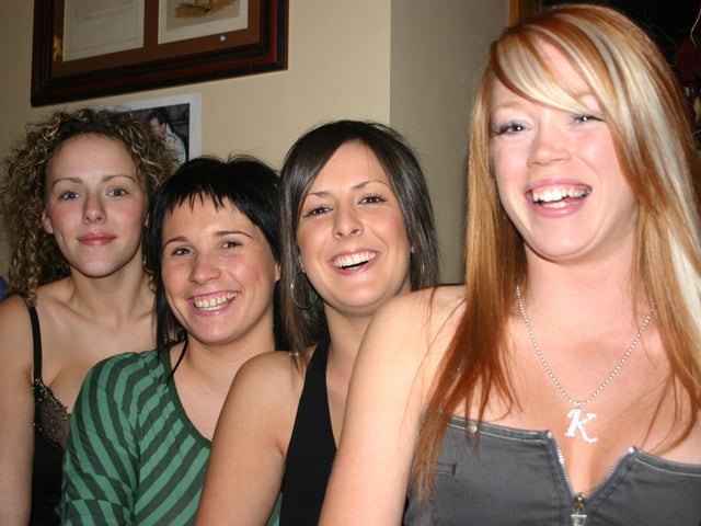 Kirsten with a group of friends enjoying the 21st in Dodds. 2305/dd