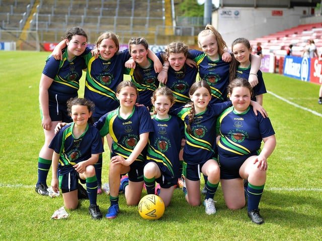 Long Tower Primary School at the Tower Cup Girls' Finals day. Photo: George Sweeney. DER2321GS – 140