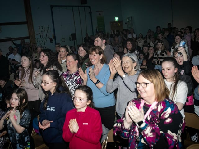Standing ovation at the end of Thursday's finale at St. Joseph's Boys School.