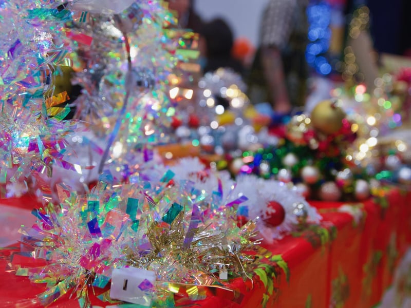 Baubles on display at the St. Mary's College Christmas Fair.