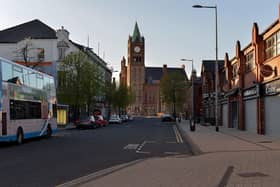 The junction between Foyle Street and Water Street. DER1720GS - 023
