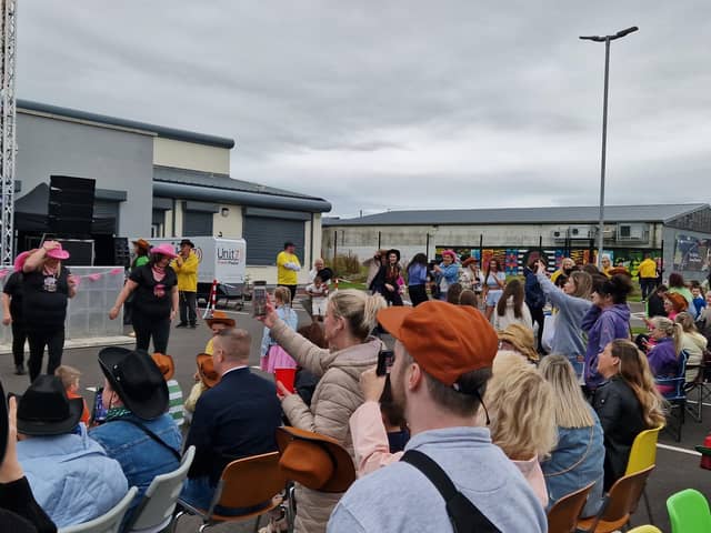 People gathered at the Galliagh Goes Country event in Derry.