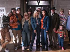 L-R)Orla McCool (Louisa Clare Harland), (James Maguire (Dylan Llewellyn), DEIRDRE MALLON (Amelia Crowley),Clare Devlin (Nicola Coughlan) , Sarah Mccool (Kathy Kiera Clarke),Erin Quinn (Saoirse Monica Jackson), Michelle Mallon (Jamie-Lee O'Donnell), Mary Quinn (Tara Lynne O'Neill), Gerry Quinn (Tommy Tiernan), Cara (Darcey McNeeley), Granda Joe (Ian McElhinney), Gerladine Devlin (Philippa Dunne). Photo: Peter Marley.