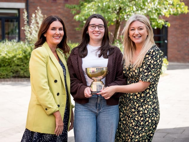 Mrs Geraldine Walker (Head of Year), Jodie McGilloway, Ms Aoife Moore (Guest Speaker).