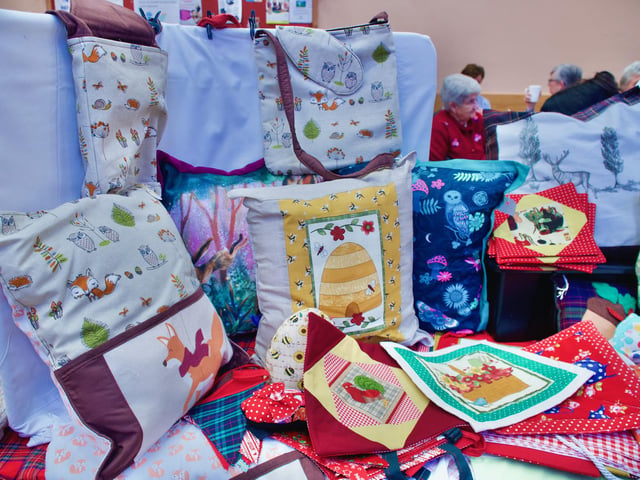 Products on display at the Clooney Hall Christmas Fair.