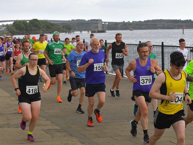 Participants in the 2023 Aodhan’s 5k race, run, walk on Thursday evening last. Photo: George Sweeney. DER2326GS – 53