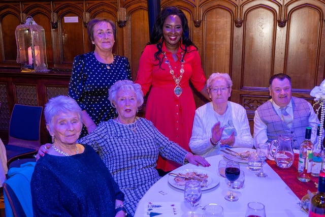 The Mayor Councillor Lilian Seenoi-Barr hosted a Christmas Community event at the Guildhall for people from across the Derry City and Strabane District Council area on Sunday. Picture Martin McKeown. 01.12.24 : Mayor's Community Christmas Party