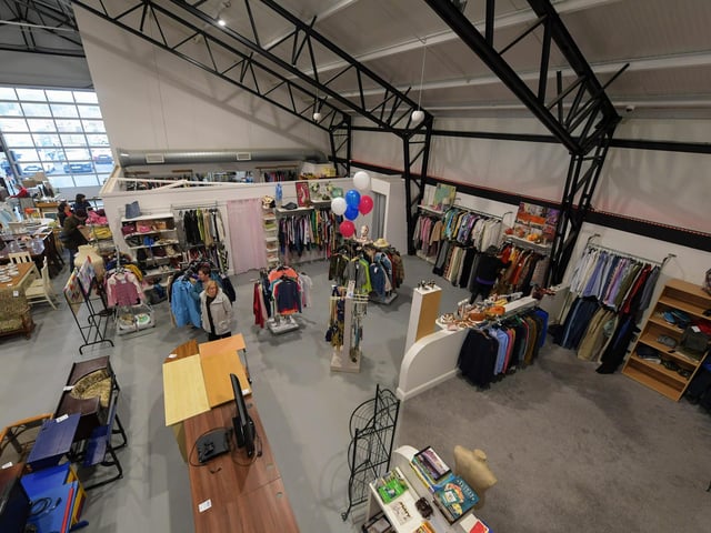 The interior of the newly opened Foyle Hospice Shop in Pennyburn Industrial Estate. Photo: George Sweeney