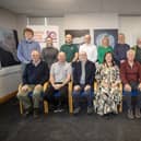 HEALTH FOR LIFE. . . . . .The new board pictured during sign off with Andre Talbot Collaboration Ireland, independent consultant who led the process alongside representatives from Edward’s and Co, Solicitors, legal team. Front from left, Andre Talbot, Collaboration Ireland, George McGowan, Project Director, Liam Hegarty, Maureen Collins, Damien Harkin, Karole McCauley and Mary Breslin, Deputy Director, Health For Life. Back from left, representatives from, Edwards & Co., Solicitors, Caoimhin Logue, BBHF, Seany Doherty, OLT, Ann McDuff, BBHF, John Mullan, BBHF, Ronan O'Donnell, OLT, representatives from, Edwards & Co., Solicitors. (Photo: Jim McCafferty Photography)