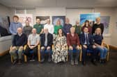 HEALTH FOR LIFE. . . . . .The new board pictured during sign off with Andre Talbot Collaboration Ireland, independent consultant who led the process alongside representatives from Edward’s and Co, Solicitors, legal team. Front from left, Andre Talbot, Collaboration Ireland, George McGowan, Project Director, Liam Hegarty, Maureen Collins, Damien Harkin, Karole McCauley and Mary Breslin, Deputy Director, Health For Life. Back from left, representatives from, Edwards & Co., Solicitors, Caoimhin Logue, BBHF, Seany Doherty, OLT, Ann McDuff, BBHF, John Mullan, BBHF, Ronan O'Donnell, OLT, representatives from, Edwards & Co., Solicitors. (Photo: Jim McCafferty Photography)
