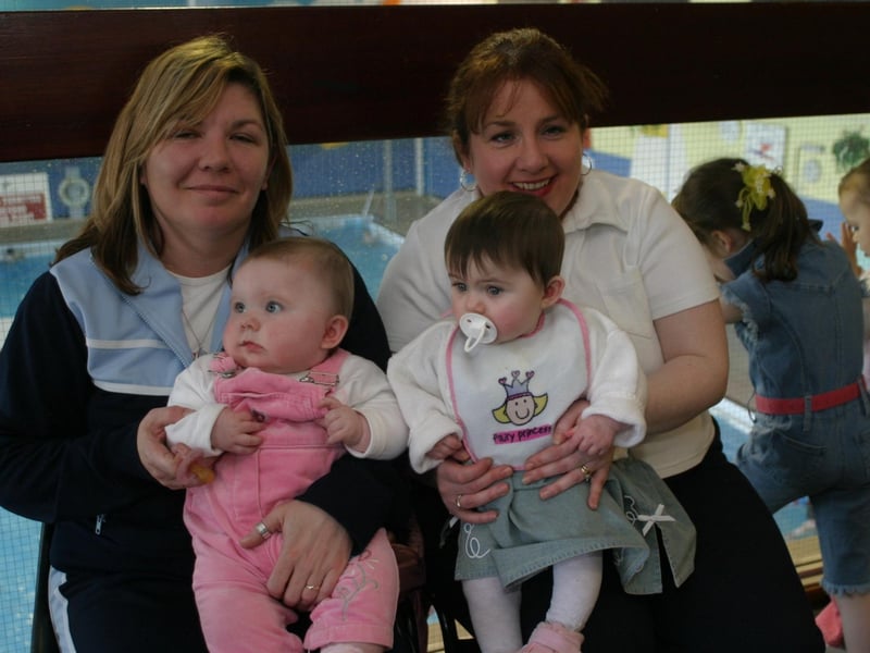 Party celebrations back in 2004: Beth Petropoulos & Natalie Laird.