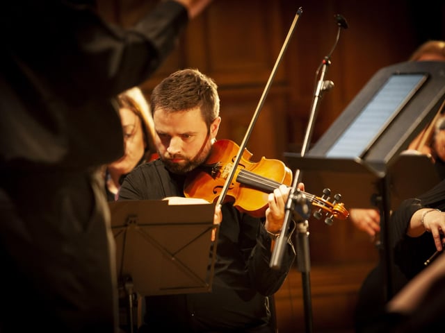 A musician at the event.