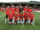 Derry City’s starting eleven against KuPs FC at the Brandywell on Thursday evening. Photo: George Sweeney. DER2330GS -