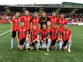 Derry City’s starting eleven against KuPs FC at the Brandywell on Thursday evening. Photo: George Sweeney. DER2330GS -