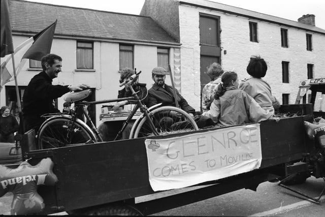 The 'Glenroe Comes to Moville' float at the St. Patrick's Day parade in Moville on March 17, 1993.