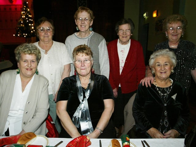 Seated are Francis Marsh, Anna McGuiness and Ann Doherty with Celine O'Connell, Molly O'Neill, Catherine O'Donnell and Josie Concannon. (0512JB74) :.