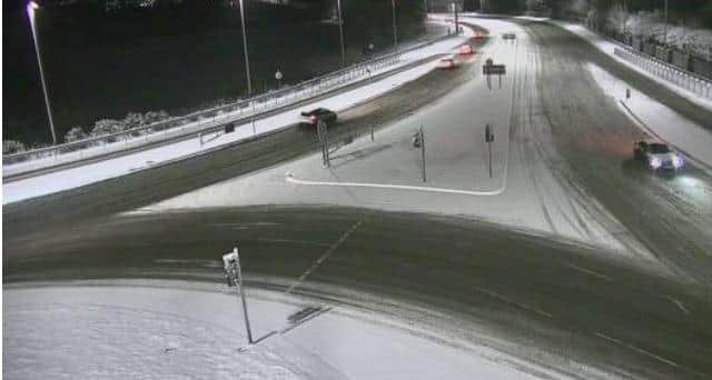 Culmore Roundabout this morning (via TrafficWatch NI).