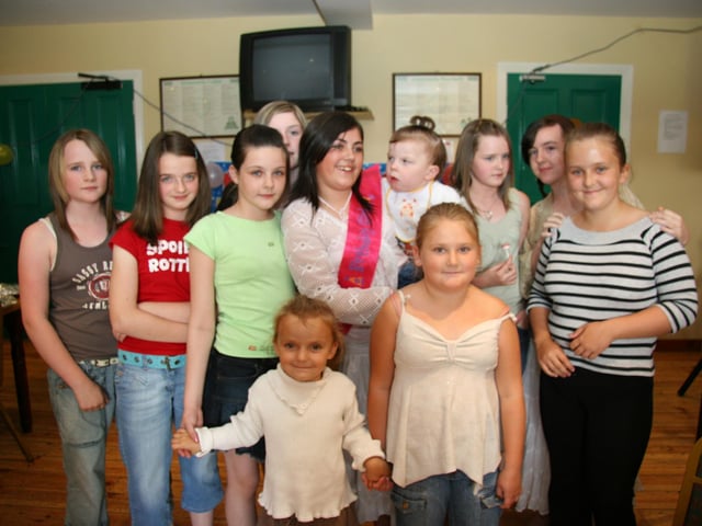 Sarah Wade with her 'birthday girl banner.'