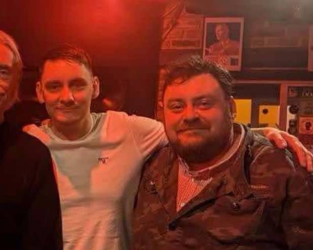 Paul Weller with Derry's Ciaran Carlin and Mark Holden during the recording of Eamon Friel's 'El Dorado'.