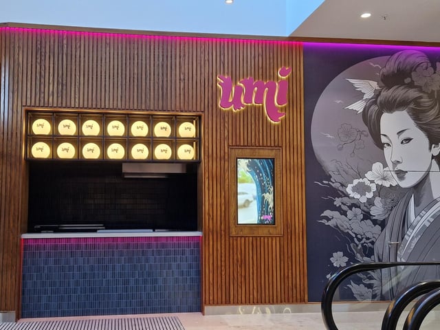 Umi takeaway, set to open soon, found on the bottom floor of Foyleside Shopping Centre.