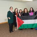 Attendees of the Inishowen for Palestine solidarity event. Photo: Brendan Diver