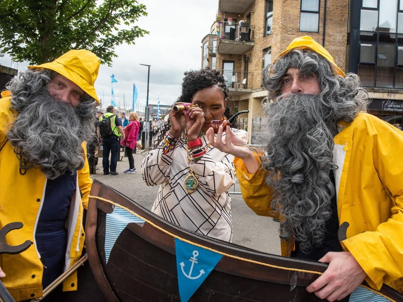 The Mayor Councillor Lilian Seenoi-Barr visited Derry City and Strabane District Council’s Maritime Festival where she met members of they public, served some Street Food and encountered some nautical characters as the weekend long festival got into full swing at the beginning of the summer holidays. Picture Martin McKeown. 28.06.24