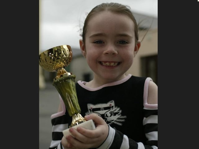 Sophie Doran of the McGinley School of Music, winner of the girls open song 6 - 8 yrs at Moville Feis.  (0405JB61)